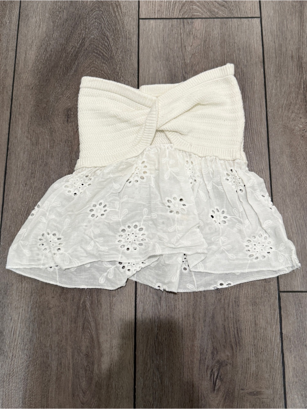 White Strapless top - Women's
